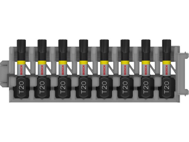 8-delni komplet vijačnih nastavkov Bosch PRO Torx Impact, T20, 25mm, 2608522380